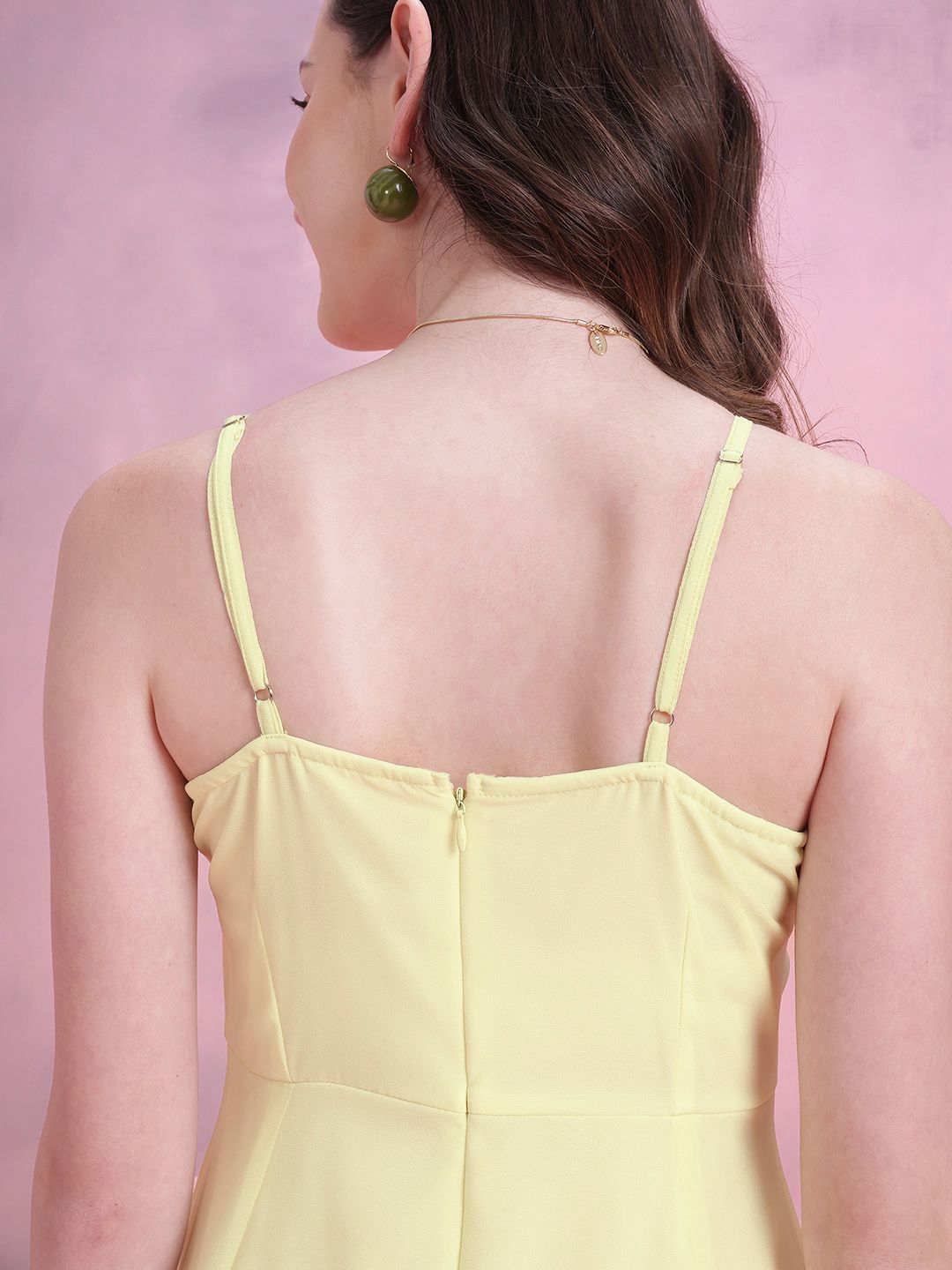 DressBerry Front Slit Shoulder Straps Maxi Dress