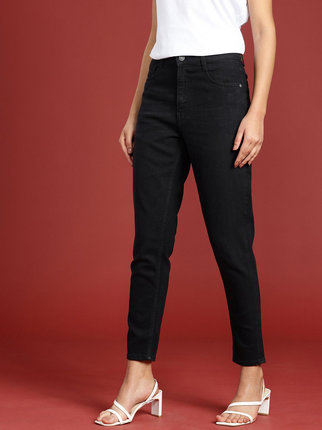 all about you Women Light Fade Mom Fit Stretchable Jeans