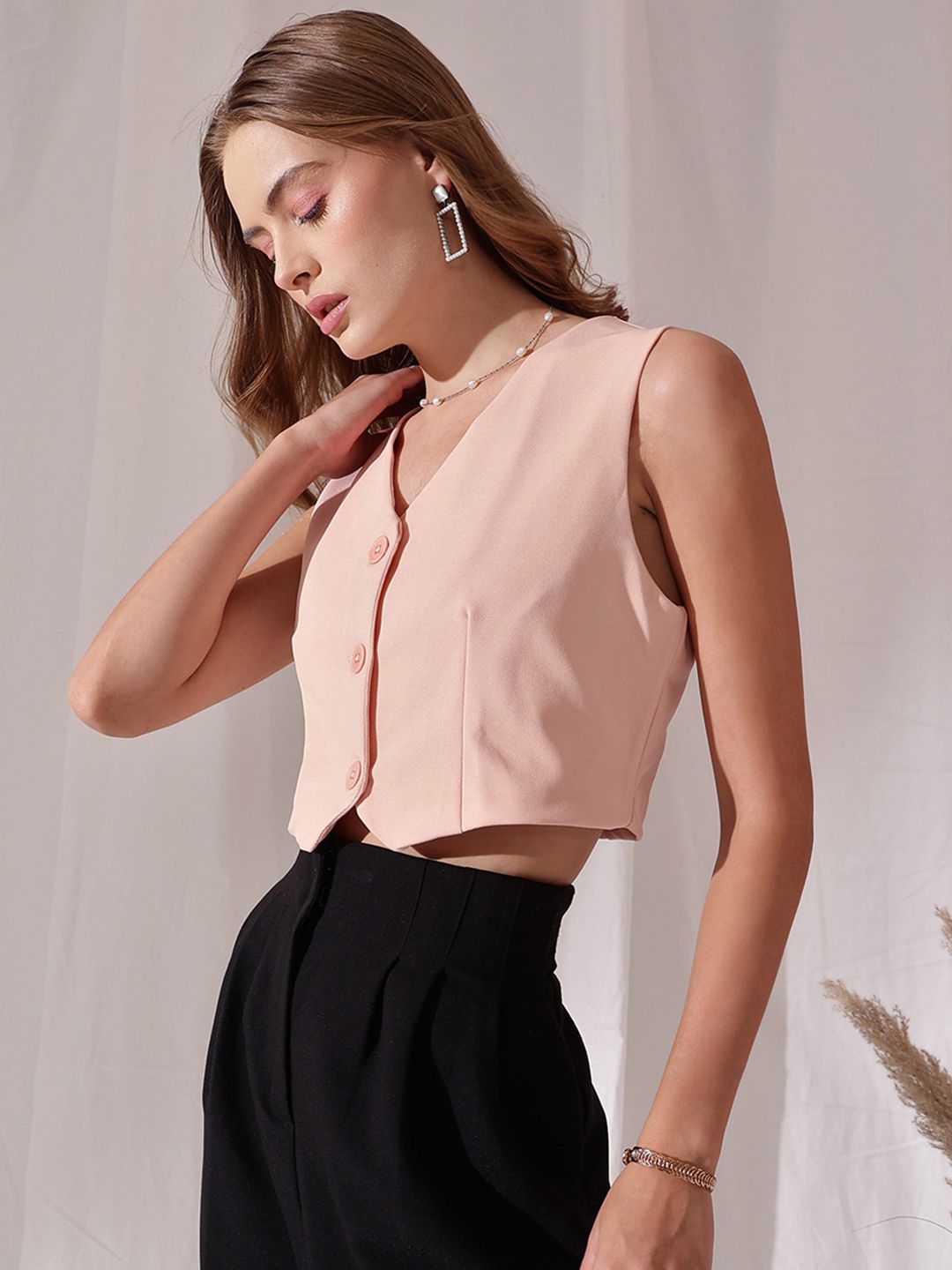 STREET 9 V-Neck Sleeveless Waistcoat