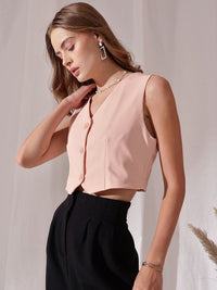 STREET 9 V-Neck Sleeveless Waistcoat