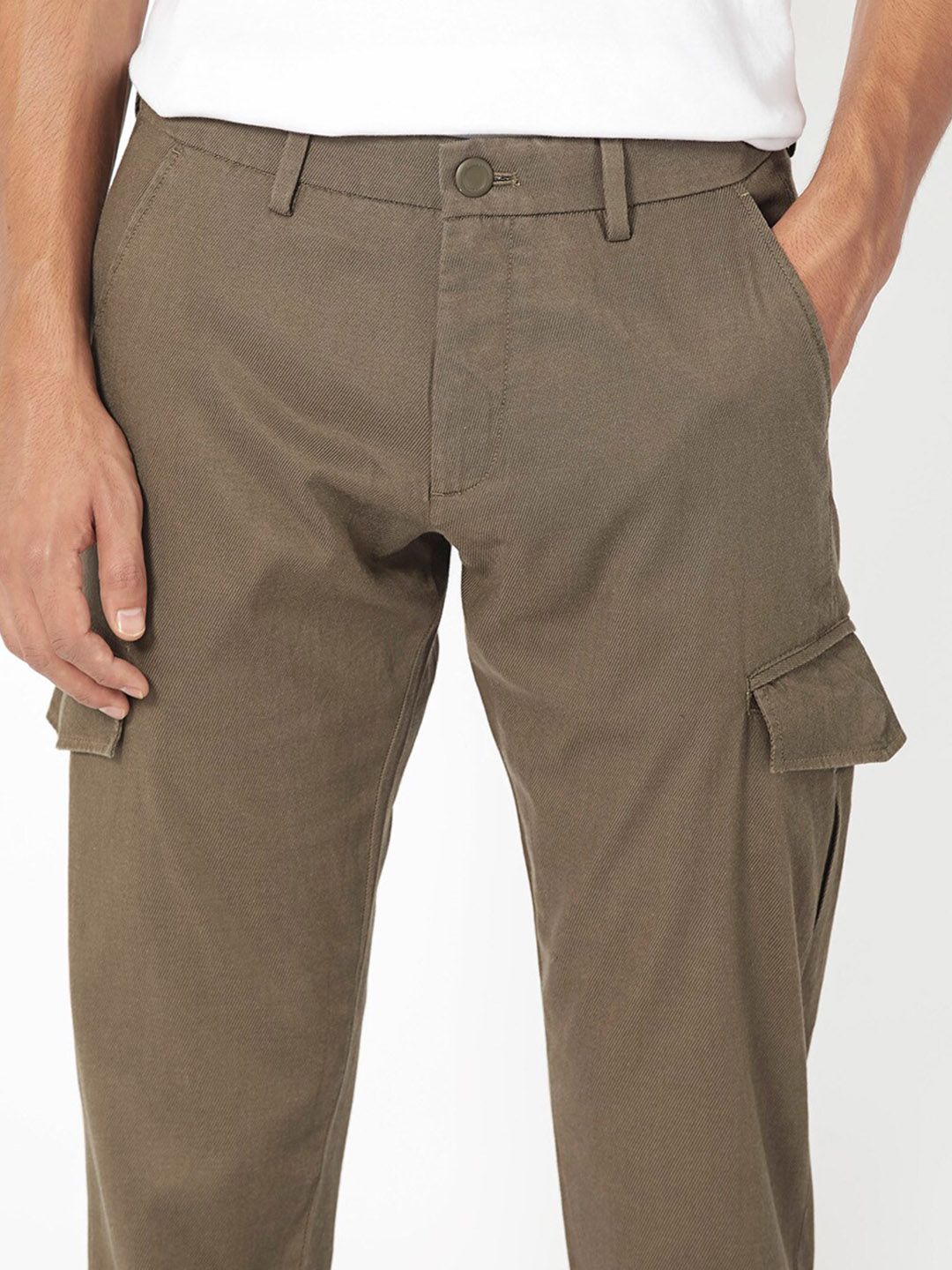 RARE RABBIT Men Curo Mid-Rise Slim Fit Trouser