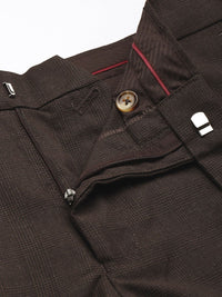 Raymond Men Checked Slim Fit Formal Trousers