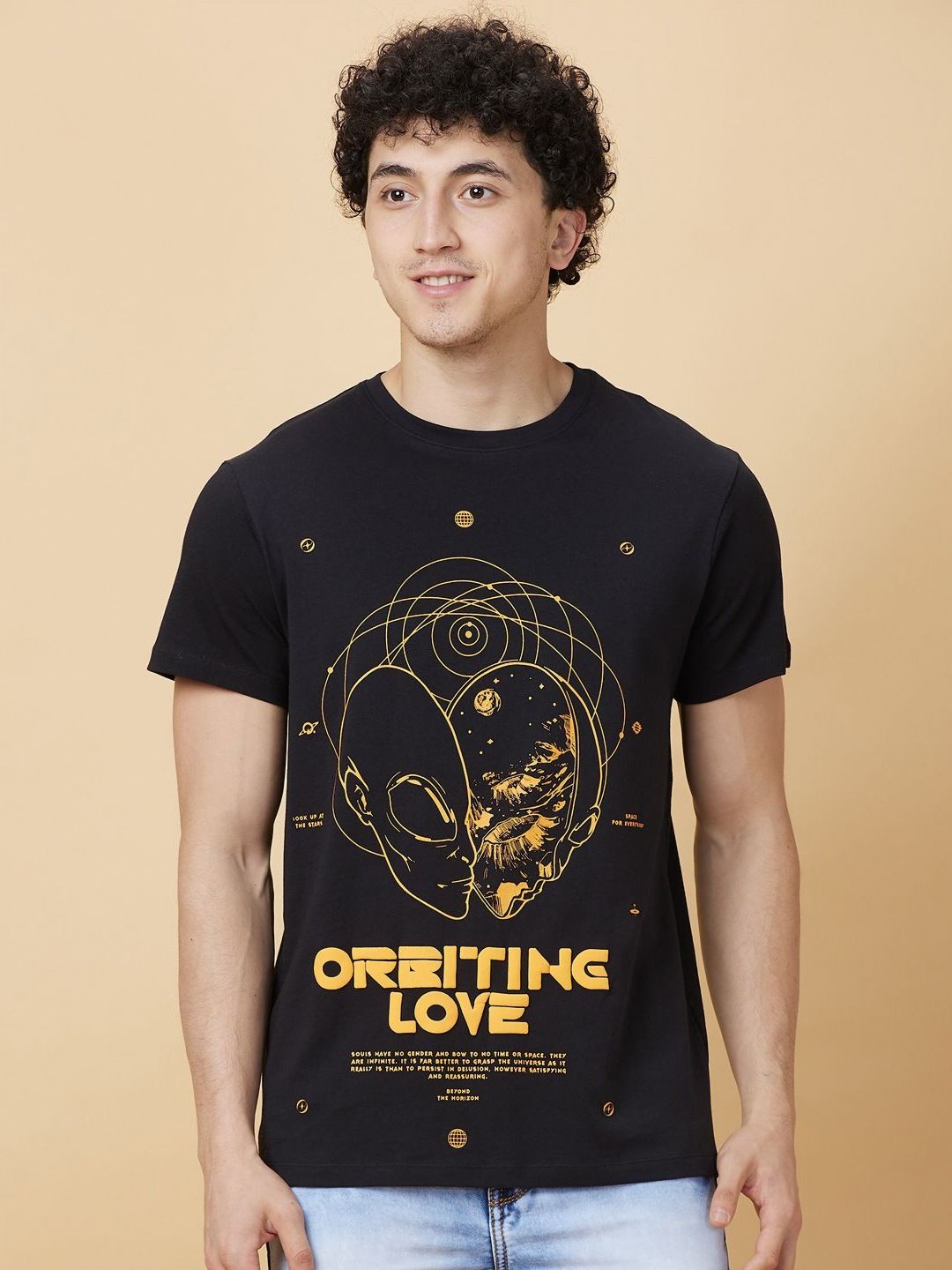 Being Human Pure Cotton Printed Extended Sleeves T-shirt