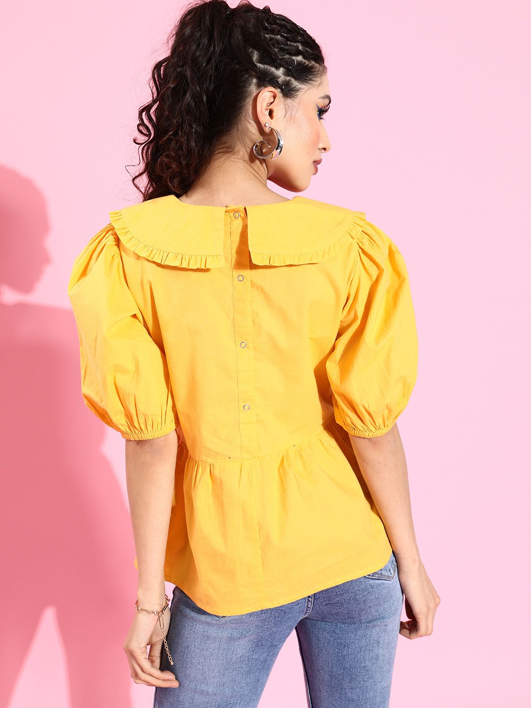 Athena Women Bright Yellow Sleek Top