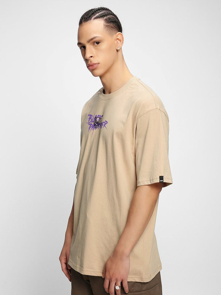 Bewakoof Warrior King Printed Drop-Shoulder Sleeves Oversized Cotton T-shirt