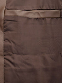 DressBerry Notched Lapel Collar Faux Leather Overcoat