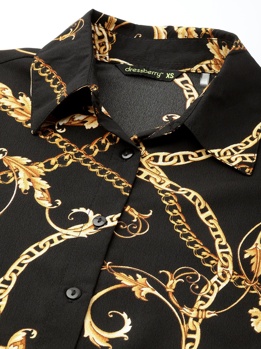 DressBerry Attractive Vintage Chain Print Shirt