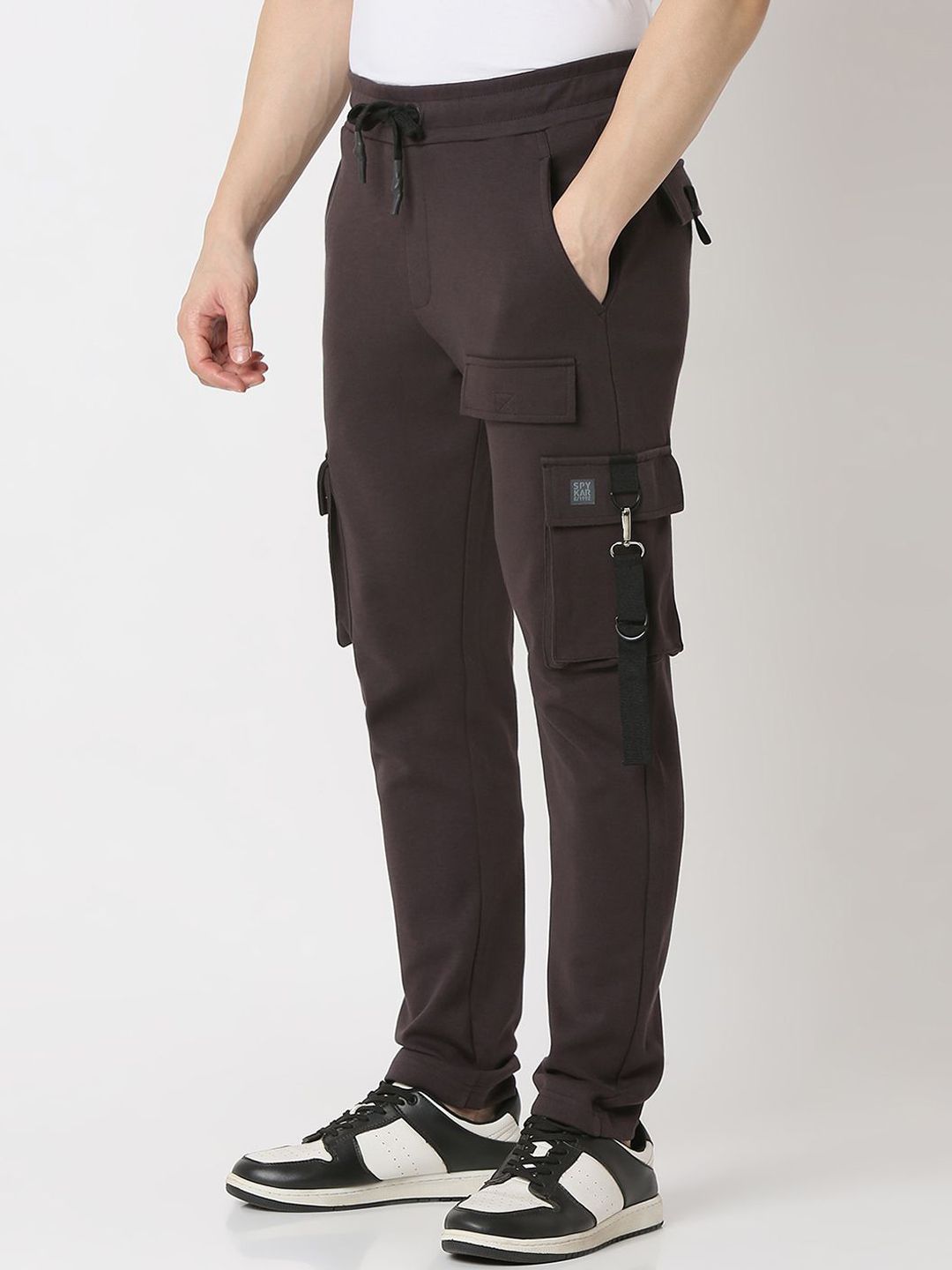 Spykar Men Straight Fit Mid-Rise Casual Track Pant