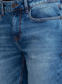 Being Human Men Slim Fit Low Distress Light Fade Jeans