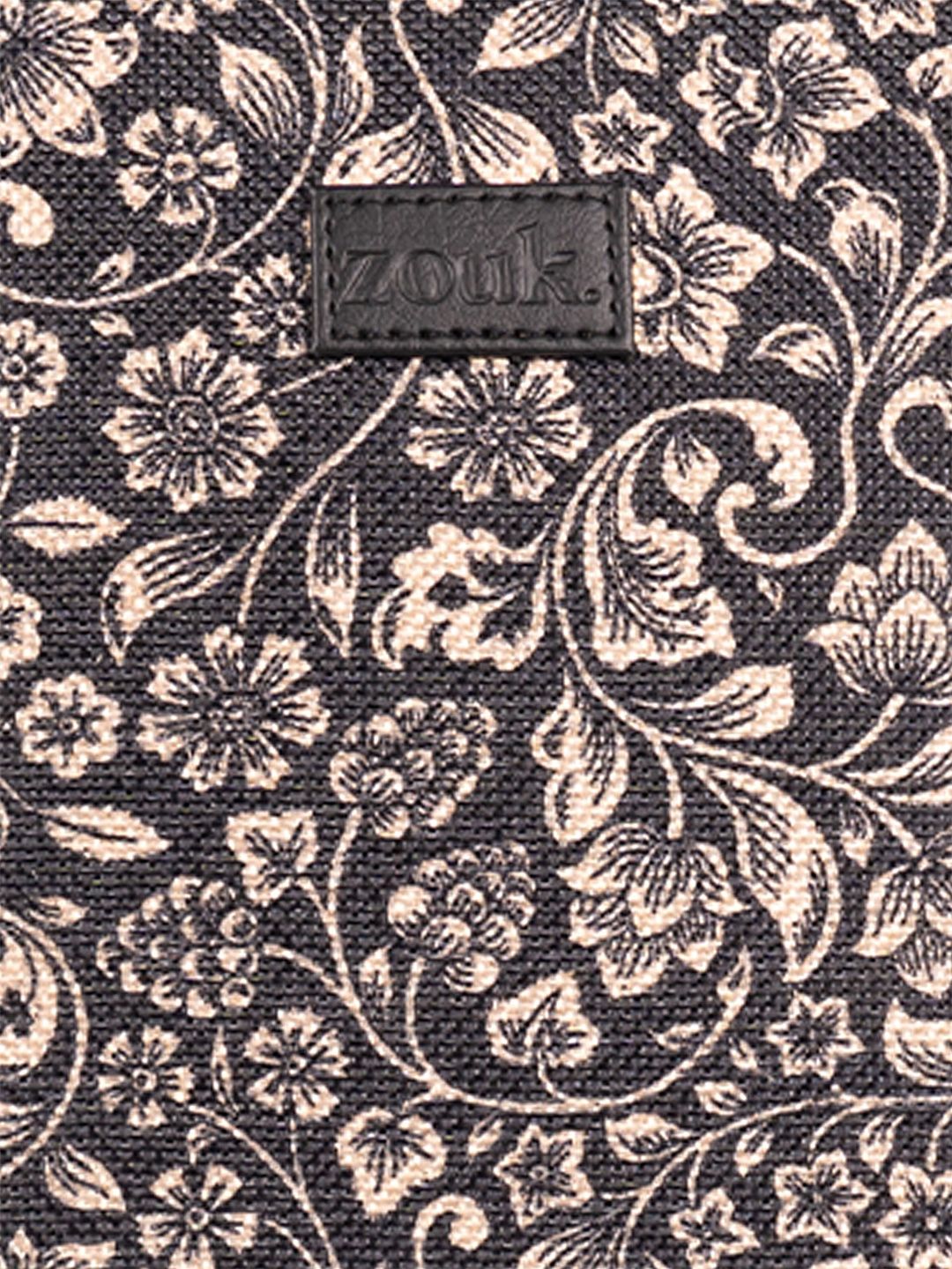 ZOUK Women Floral Printed Vegan Leather Backpack With Compression Straps-Up to 16 inch