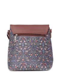 ZOUK Floral Printed Structured Sling Bag