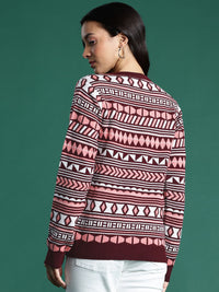 DressBerry Self Designed Front Open Sweater