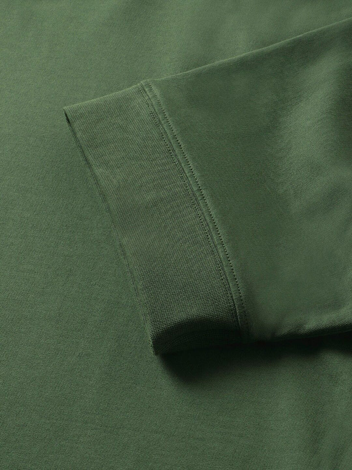 THE BEAR HOUSE Drop Sholuder Round Neck Loose Fit Cotton T-shirt