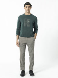 RARE RABBIT Men Kofu Graphic Print Logo Round Neck Sweatshirt