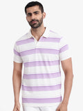 RARE RABBIT Men Rings-4 Slim Fit Solid Polo Collar Pure Cotton T-Shirt