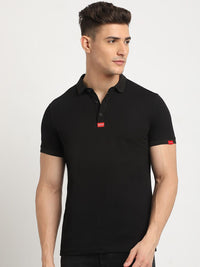 THE BEAR HOUSE Polo Collar Short Sleeves Slim Fit T-shirt