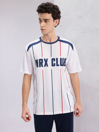 HRX by Hrithik Roshan Typography Print Drop-Sleeves Relaxed Fit Football T-shirt