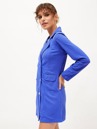SASSAFRAS Shirt Collar Blazer Dress