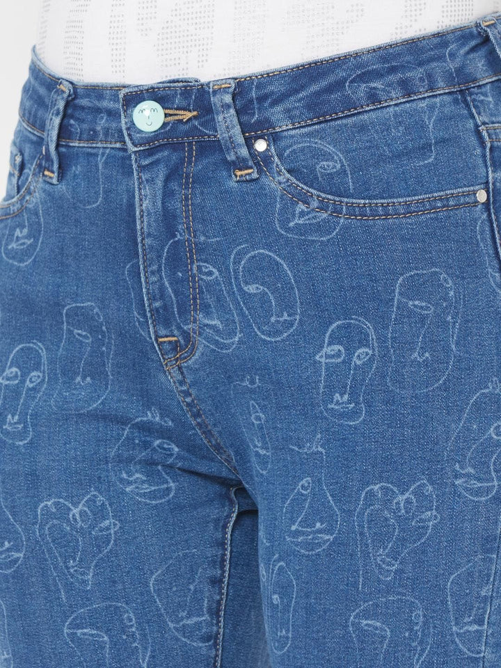 SPYKAR Women Blue Skinny Fit Low Distress Light Fade Jeans