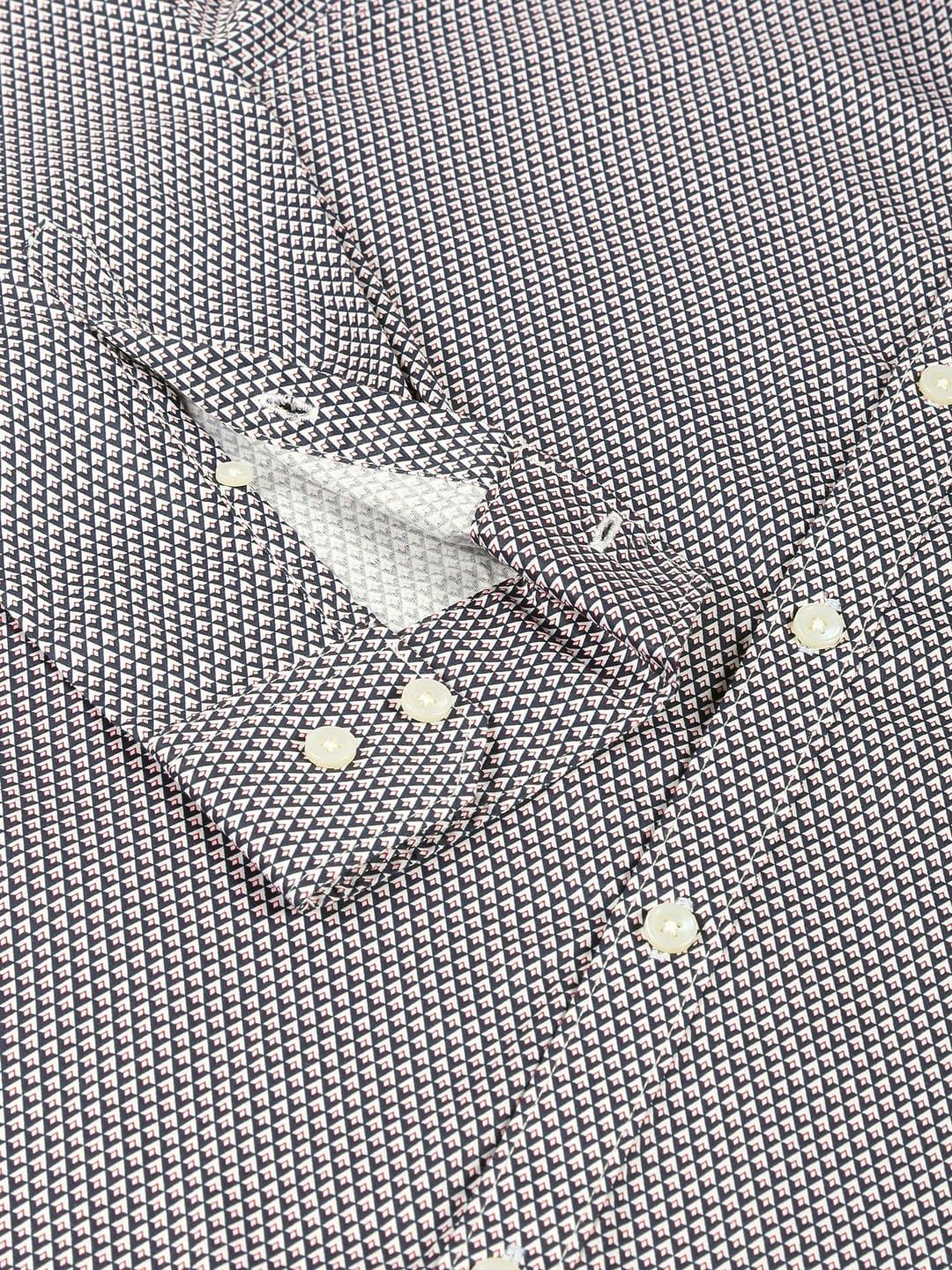 Thomas Scott Classic Slim Fit Micro Ditsy Printed Cotton Formal Shirt