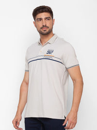 SPYKAR Typography Printed Polo Collar Slim Fit Casual T-shirt