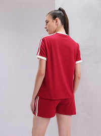 HRX by Hrithik Roshan Side Striped Detail T-shirt With Shorts