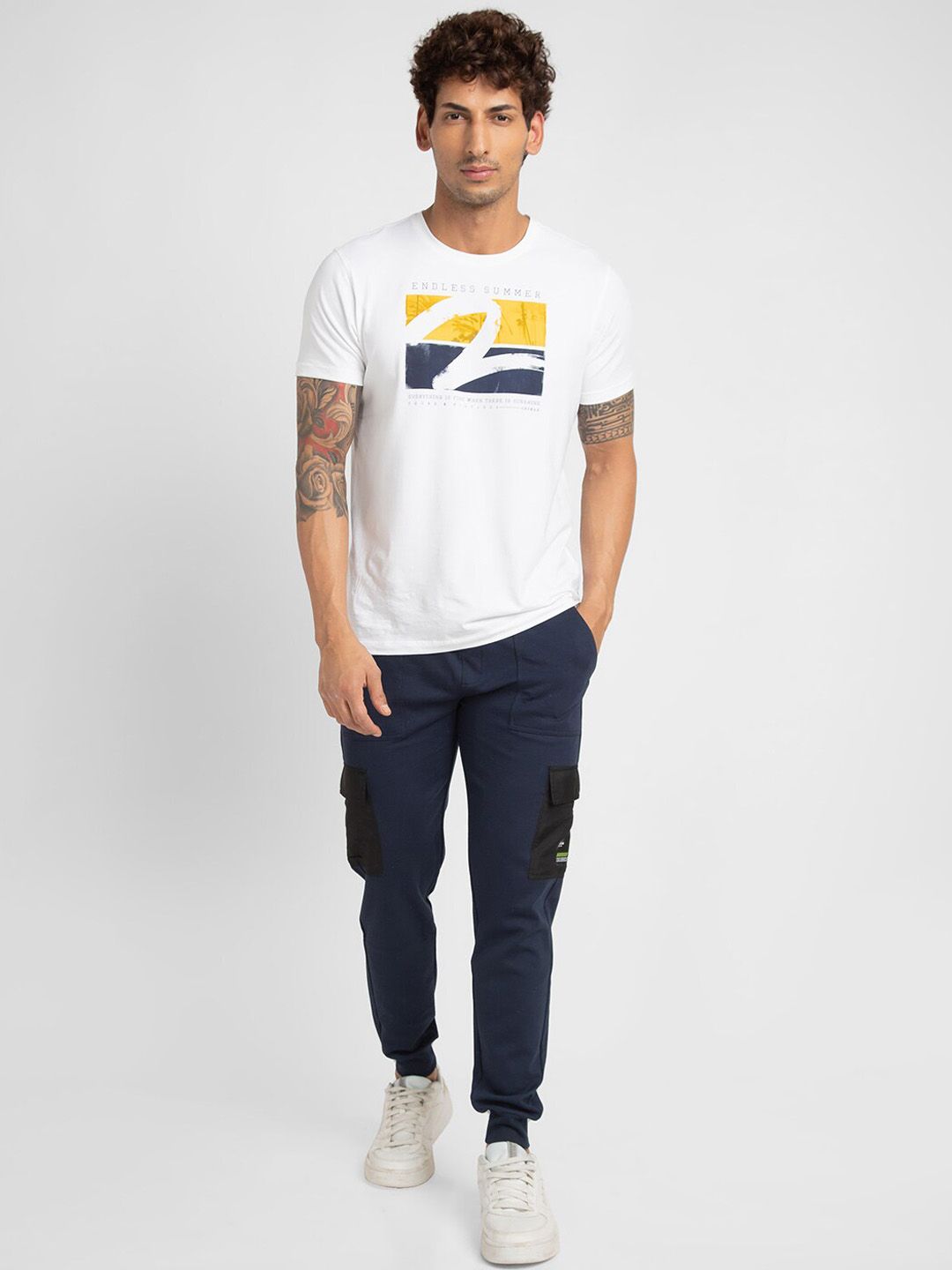 SPYKAR Men Slim-Fit Cotton Joggers