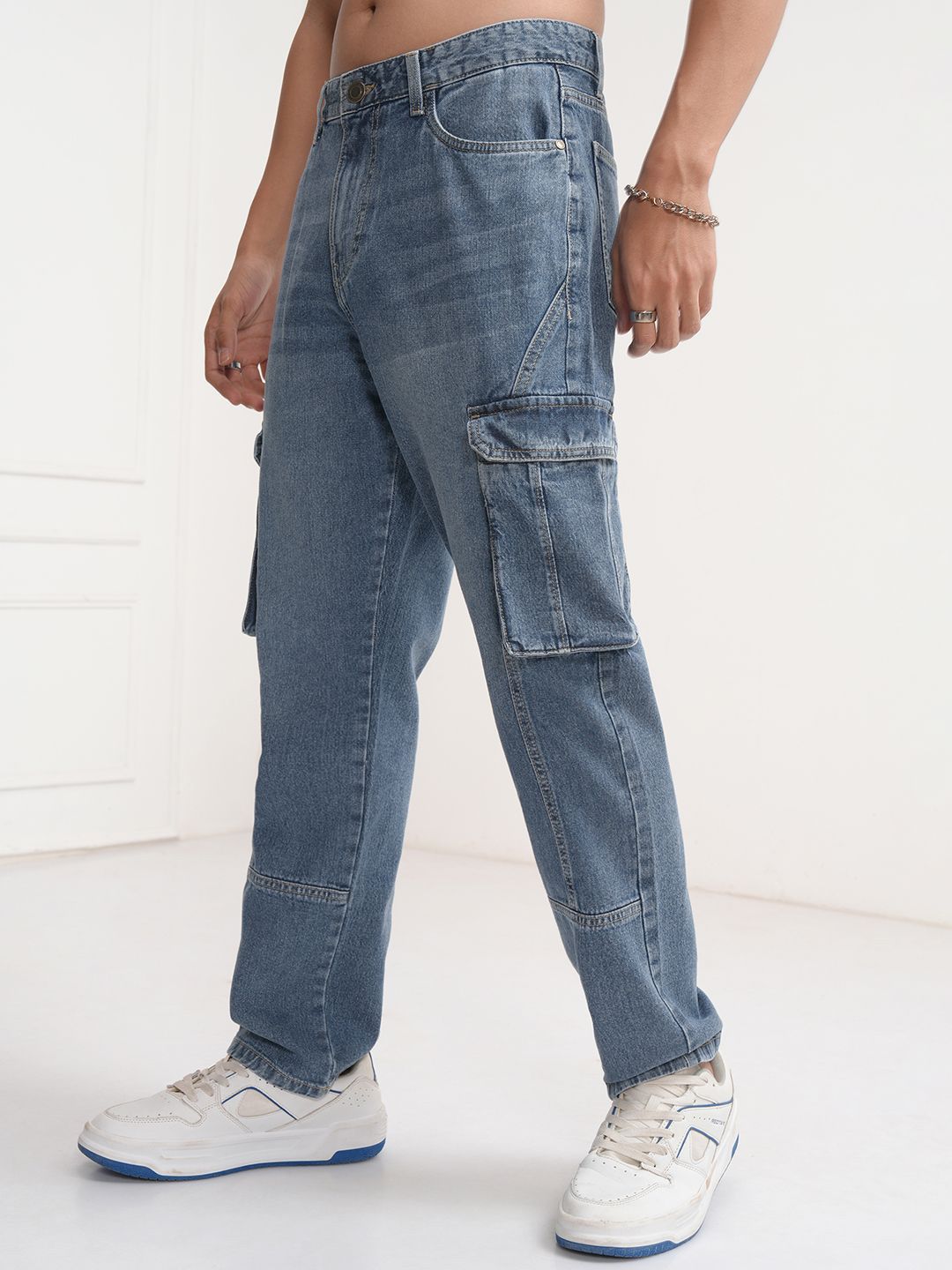 HIGHLANDER Men Cotton Straight Fit Stretchable Jeans