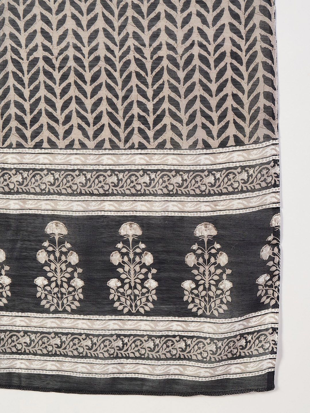 KALINI V-Neck Floral Printed Angrakha Anarkali Kurta with Trouser & Dupatta