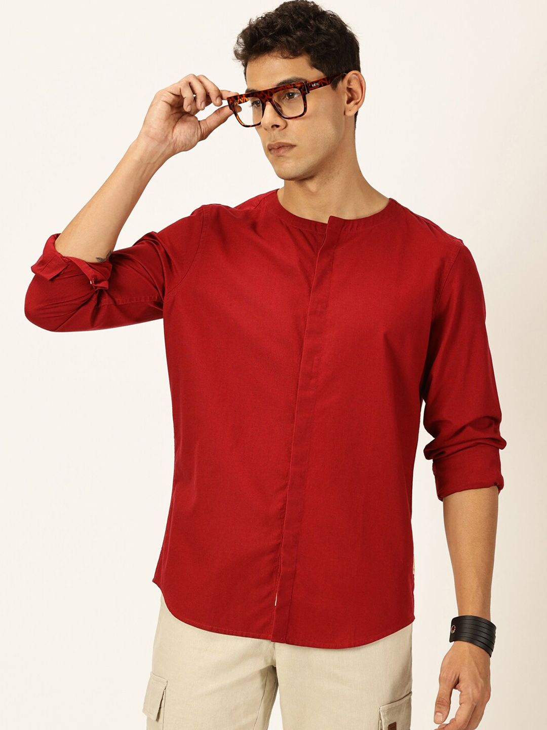 Thomas Scott Men Premium Cotton Linen Casual Shirt