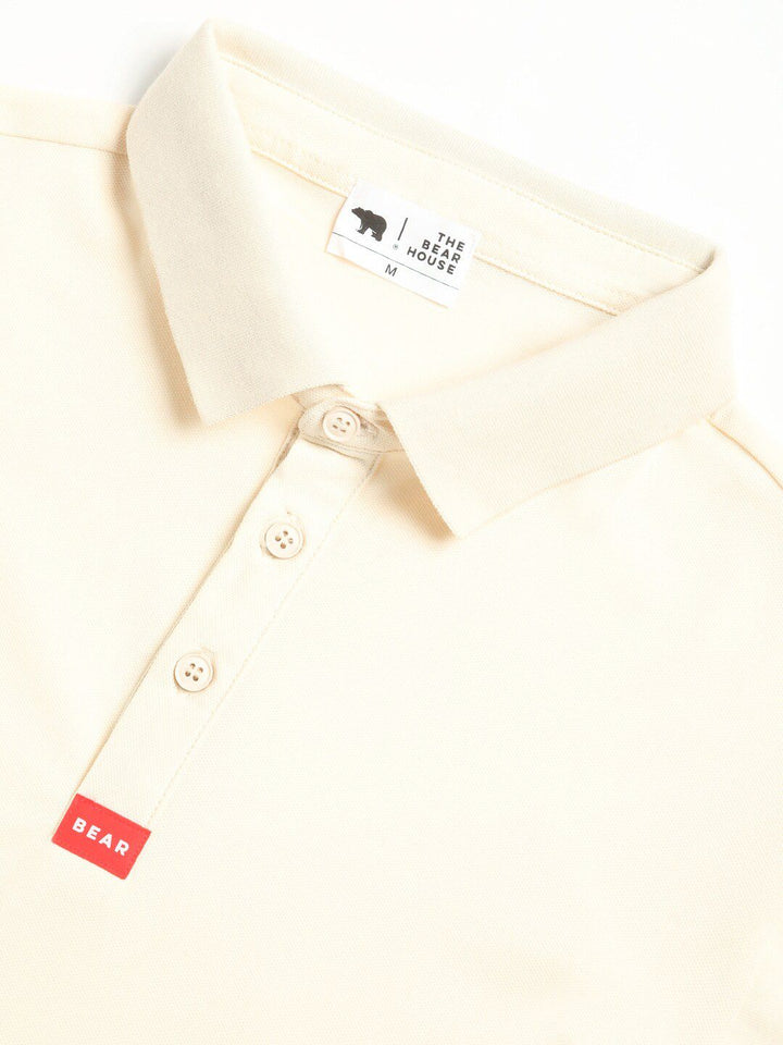 THE BEAR HOUSE Polo Collar Short Sleeves Slim Fit T-shirt