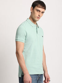 THE BEAR HOUSE Men Solid Slim Fit Cotton Polo Collar T-Shirts