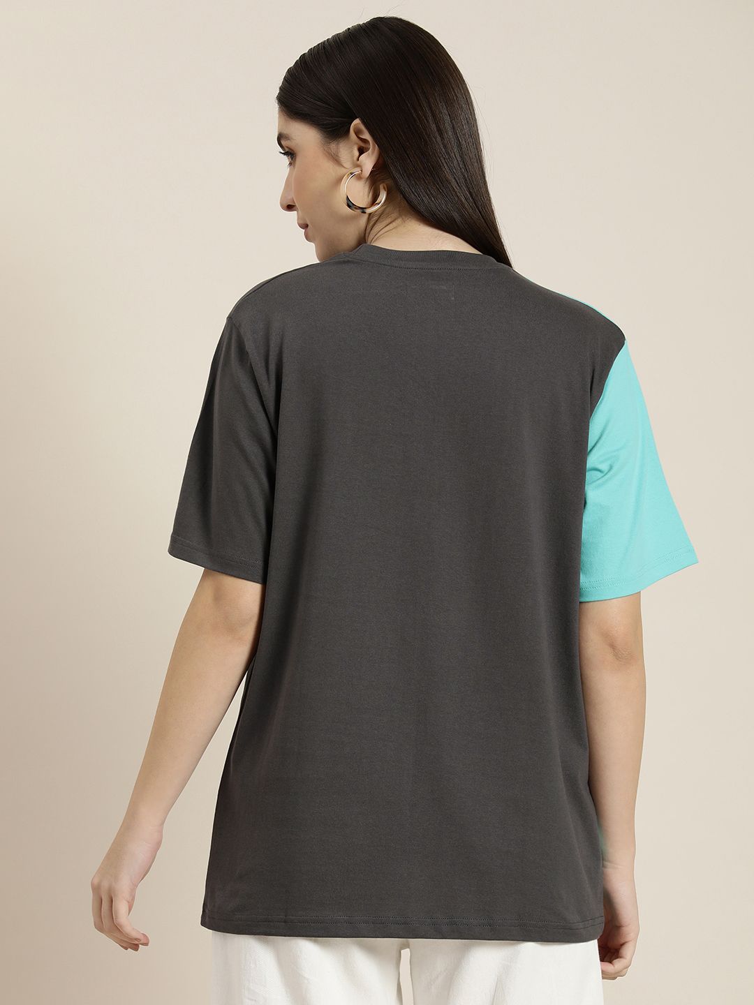 DILLINGER Women Colourblocked Oversized T-shirt