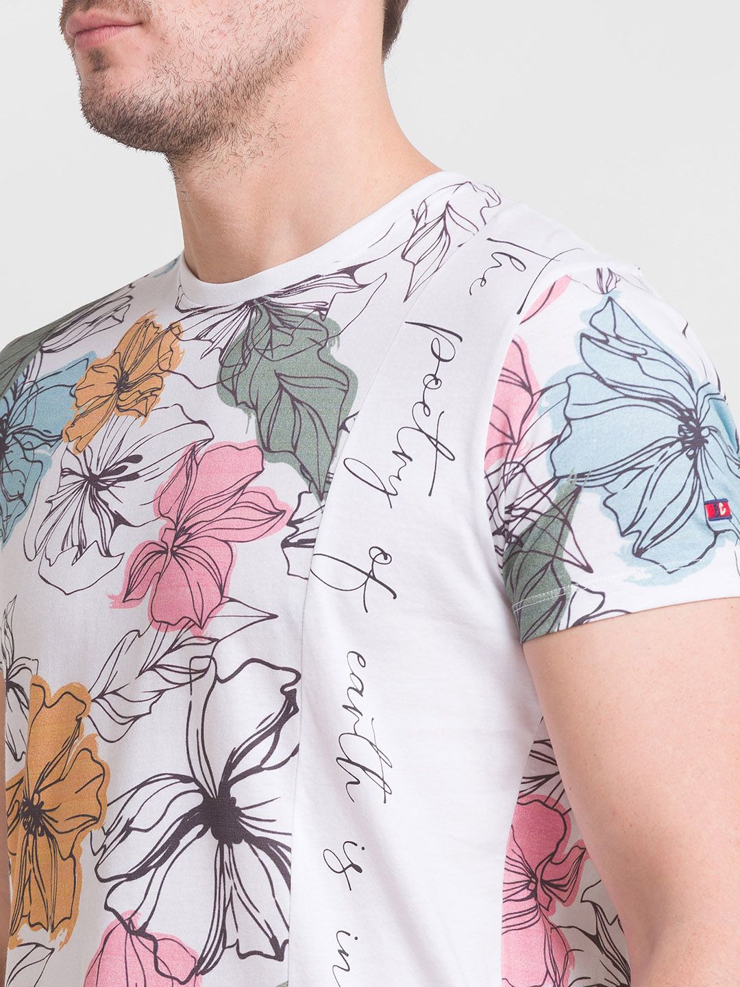 Being Human Men White Printed Cotton T-shirt