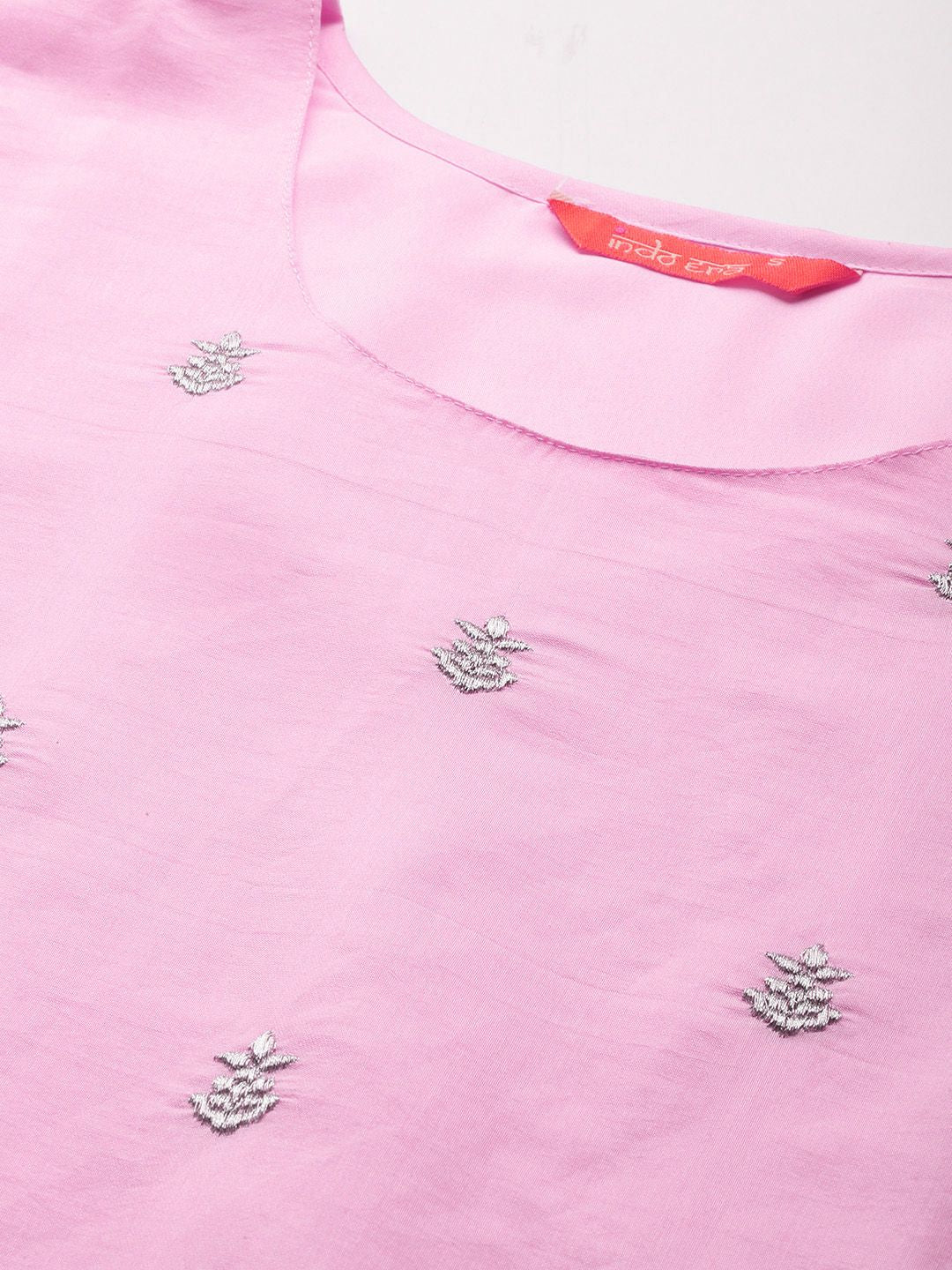 Indo Era Ethnic Motifs Zari Embroidered Kurta With Trousers & Dupatta