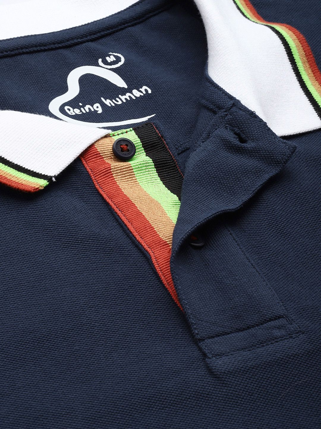 Being Human Polo Collar Pure Cotton T-shirt