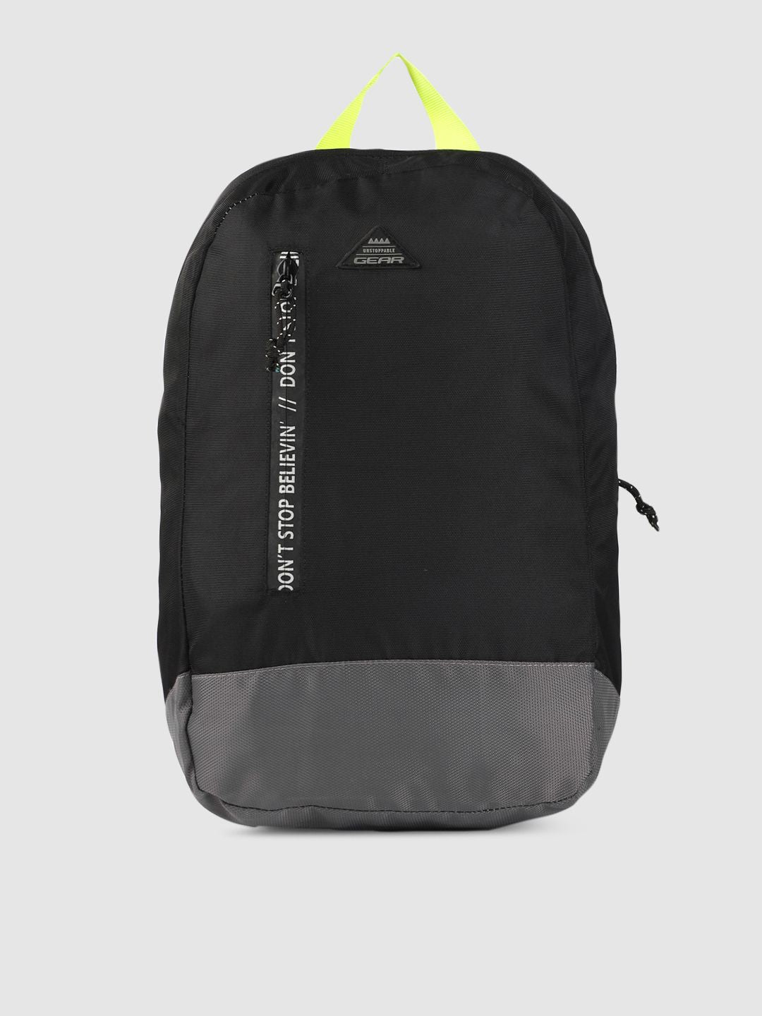 Gear Unisex Black & Grey Colourblocked Superior Backpack