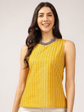 Anouk Geometric Printed Sleeveless Cotton Top