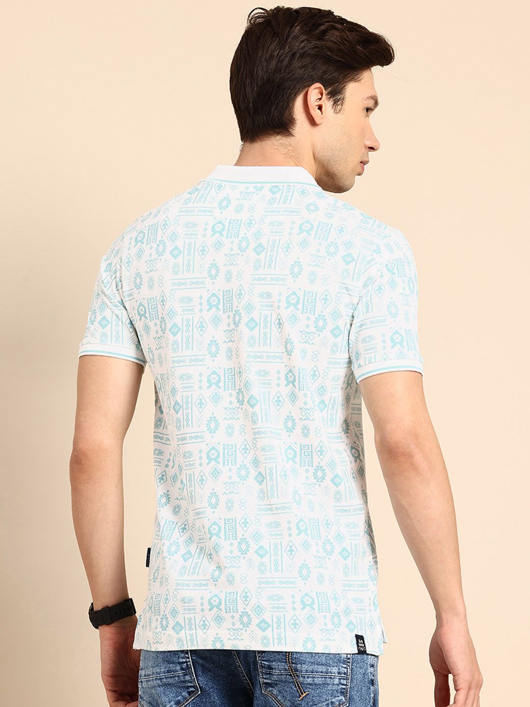 Being Human Printed Polo Collar Pure Cotton T-shirt