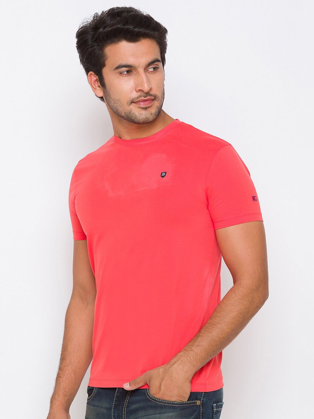 Being Human Men Peach-Coloured T-shirt