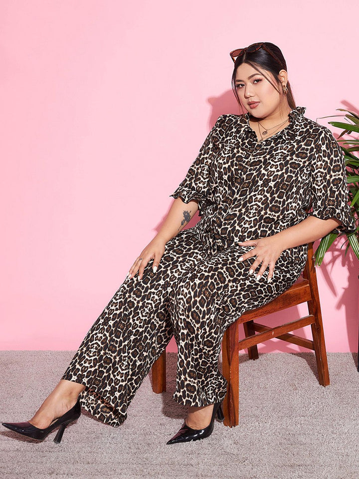 SASSAFRAS Curve Animal Printed Shirt With Trousers