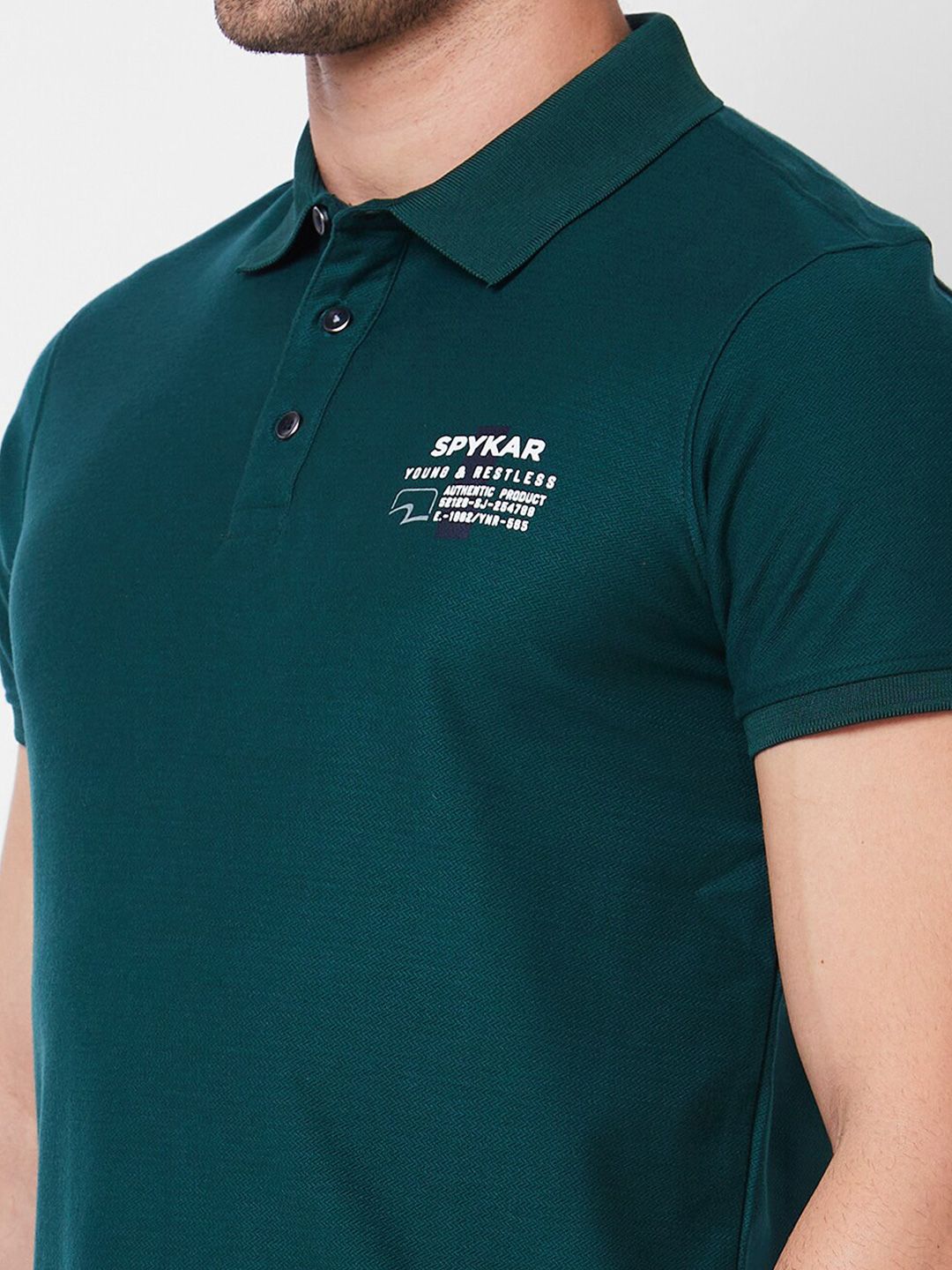 SPYKAR Polo Collar Cotton Slim Fit T-shirt