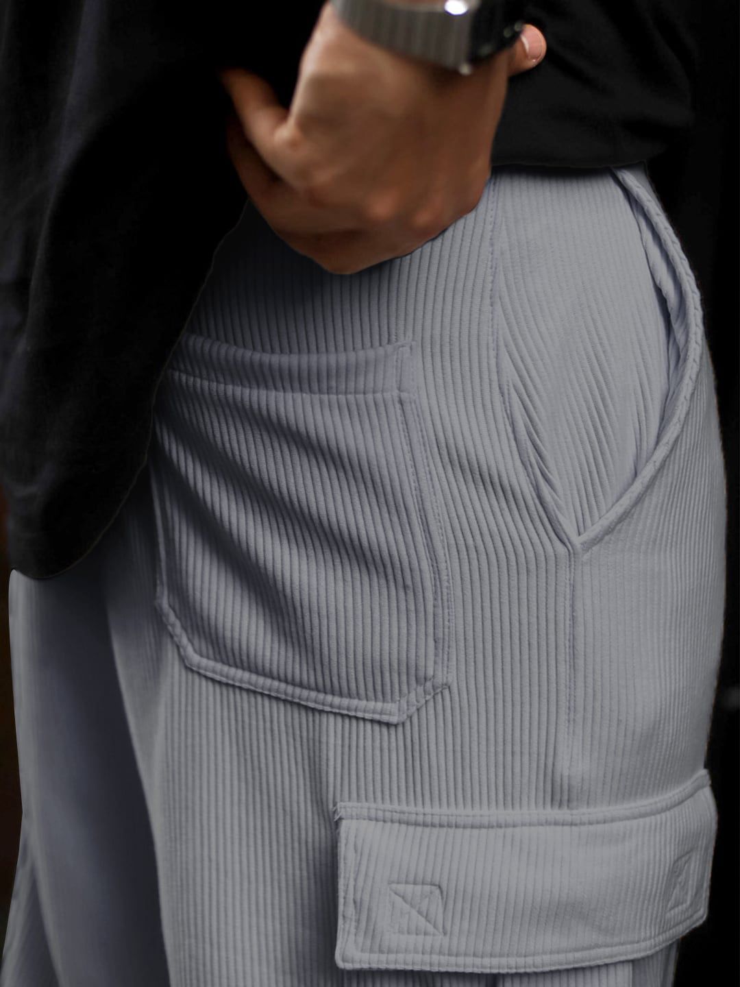 Powerlook Men Relaxed-Fit Cargo Track Pant