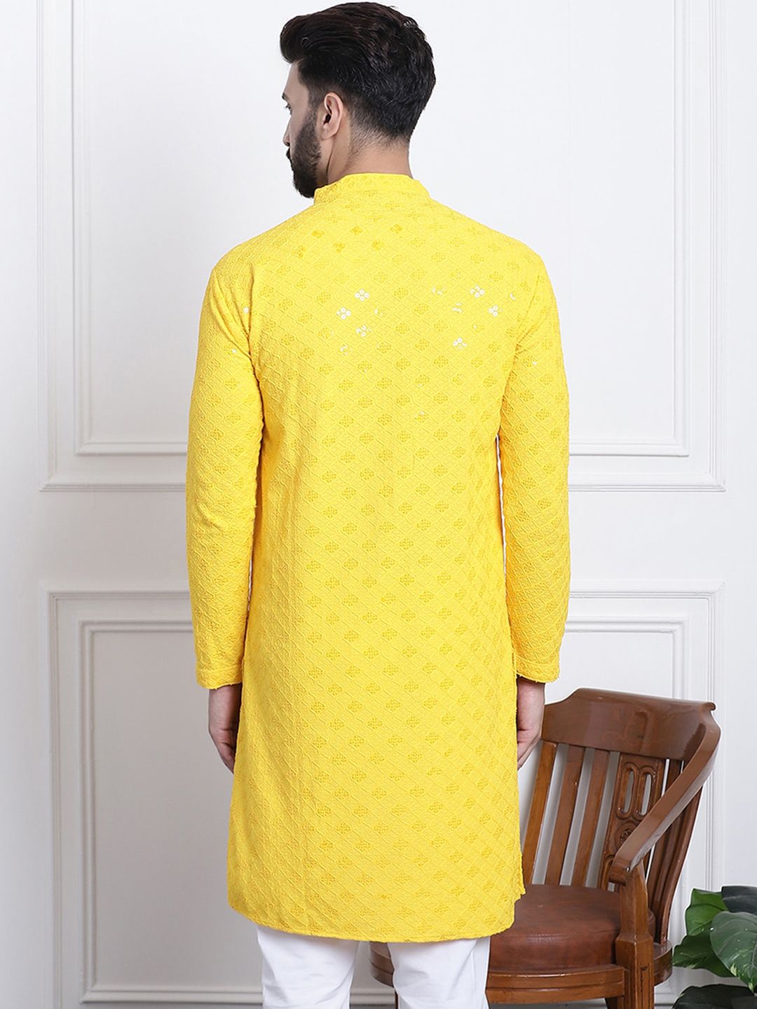 SOJANYA Sequin Embellished Pure Cotton Kurta