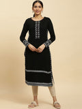 W Embroidered Regular Acrylic Kurta with Trousers