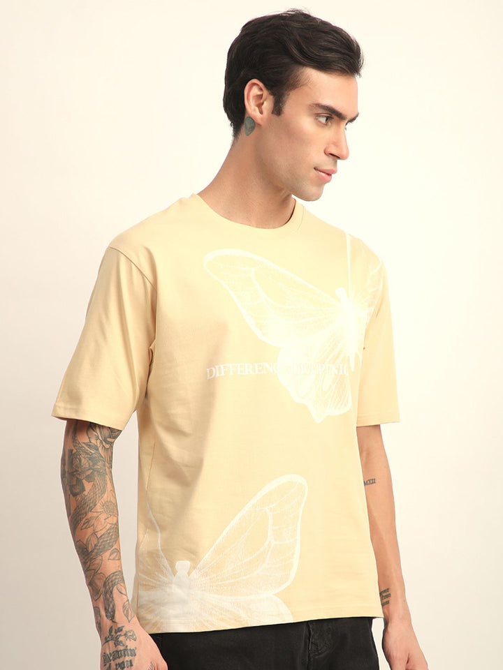 Difference Of Opinion Men Short Sleeve Oversized Crew Neck Printed Tshirt