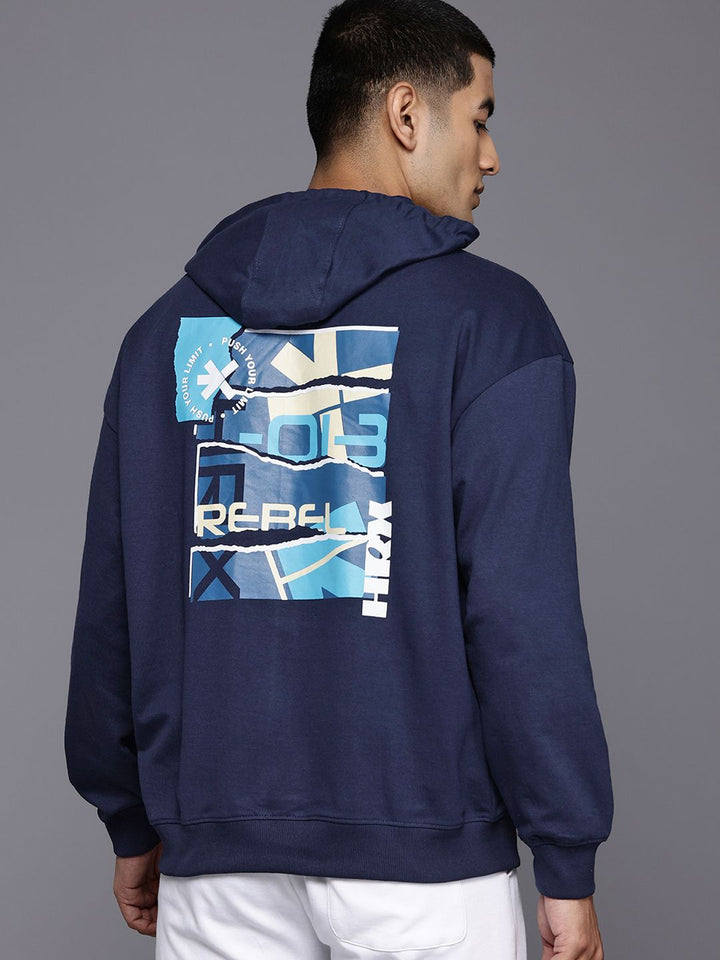 HRX by Hrithik Roshan Back Print Hooded Lifestyle Sweatshirt