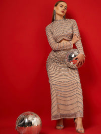 STREET 9 Embellished A-Line Maxi Skirt