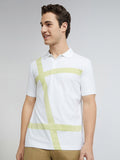 Park Avenue Striped Polo Collar Slim Fit T-shirt