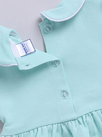 Moms Love Infant Girls Peter Pan Collar Puff Sleeve Fit & Flare Dress